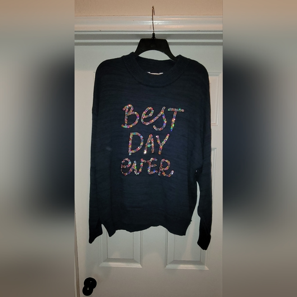 Terra & Sky Multicolor Sequin Pullover Sweater